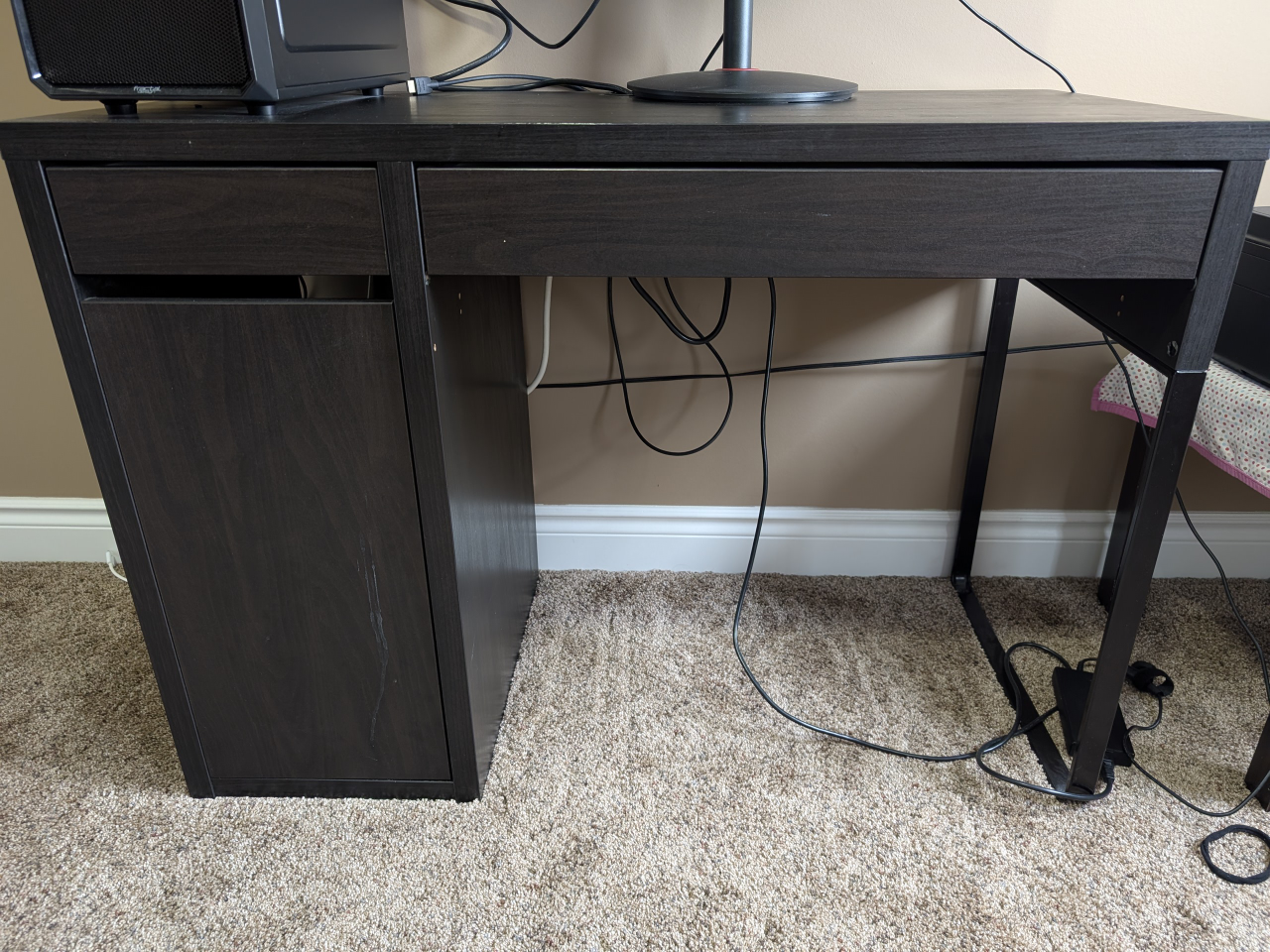 IKEA MICKE Desk - Black-Brown