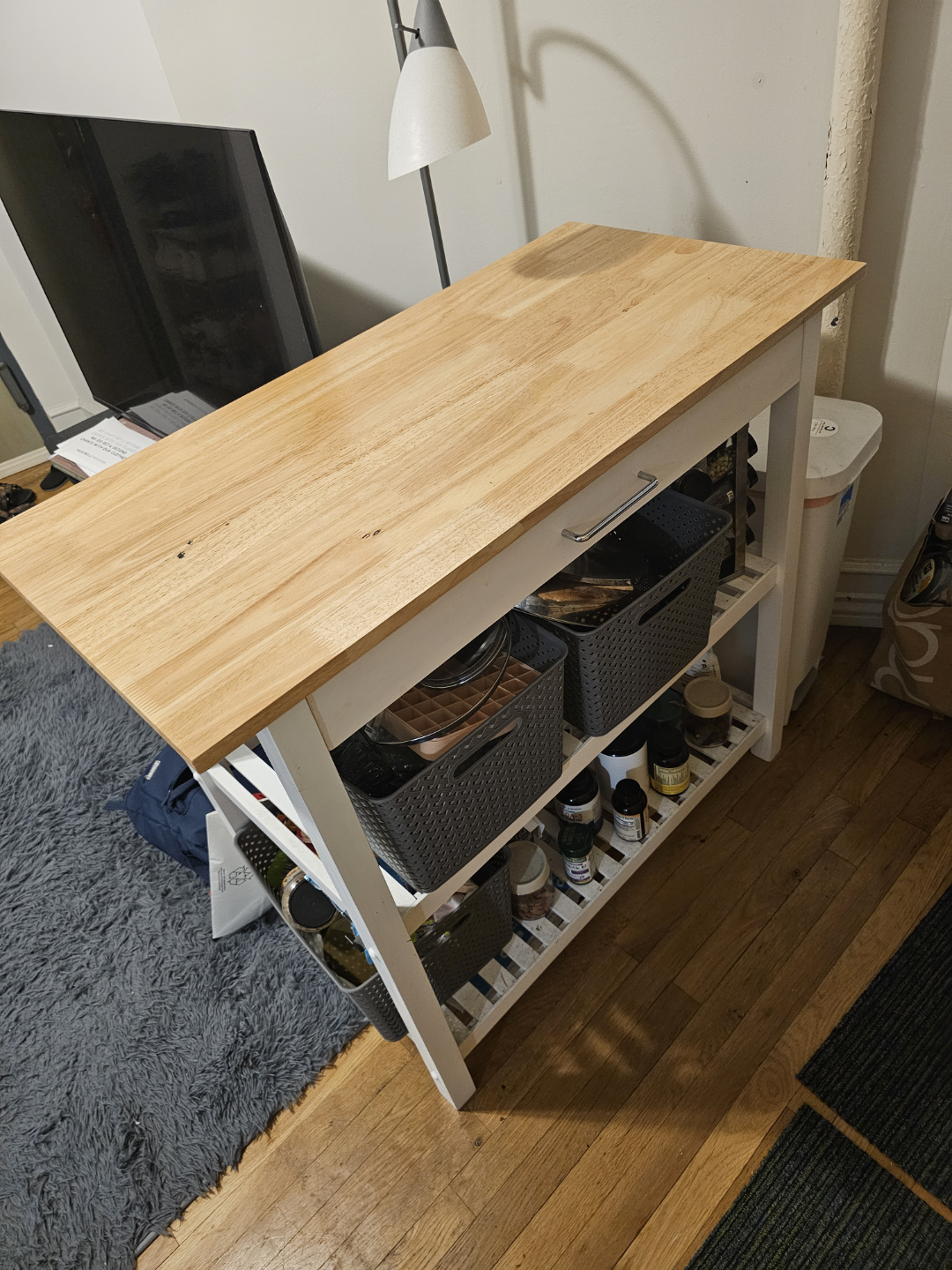 Kitchen Island - Natural & White - 40"W - photo 2