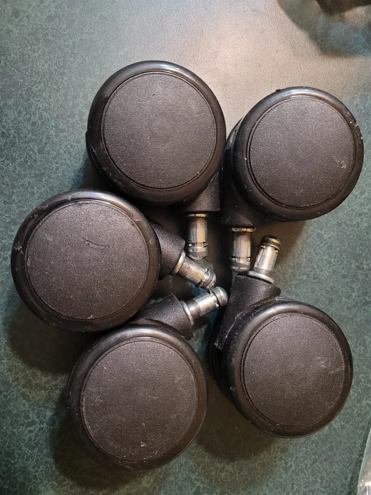 5 Black Replacement Caster Wheels image indicator(2)