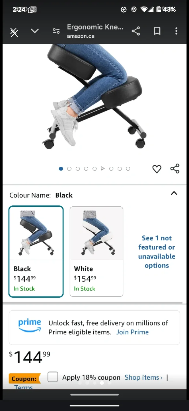 Kneeling Chair - Adjustable Height - Ergonomic Office Chair💚 image indicator(6)