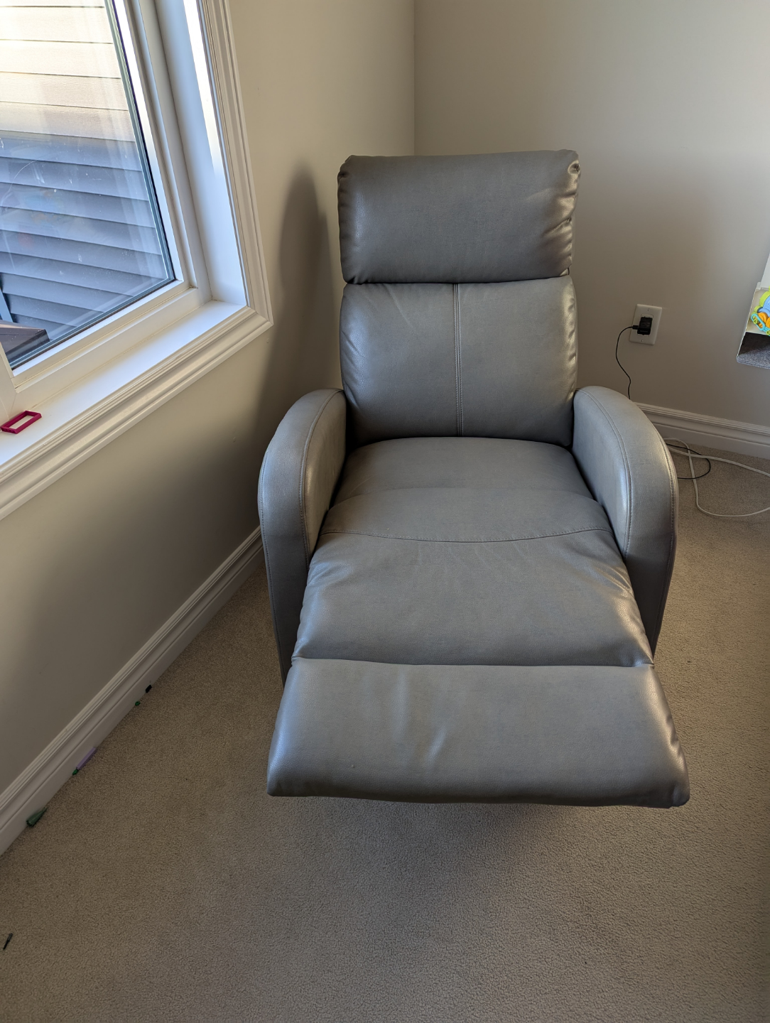 Grey Swivel Recliner