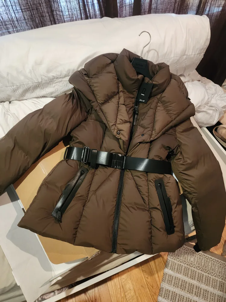 Rudsak Women's Olive Green Down-Filled Belted Jacket image indicator(7)