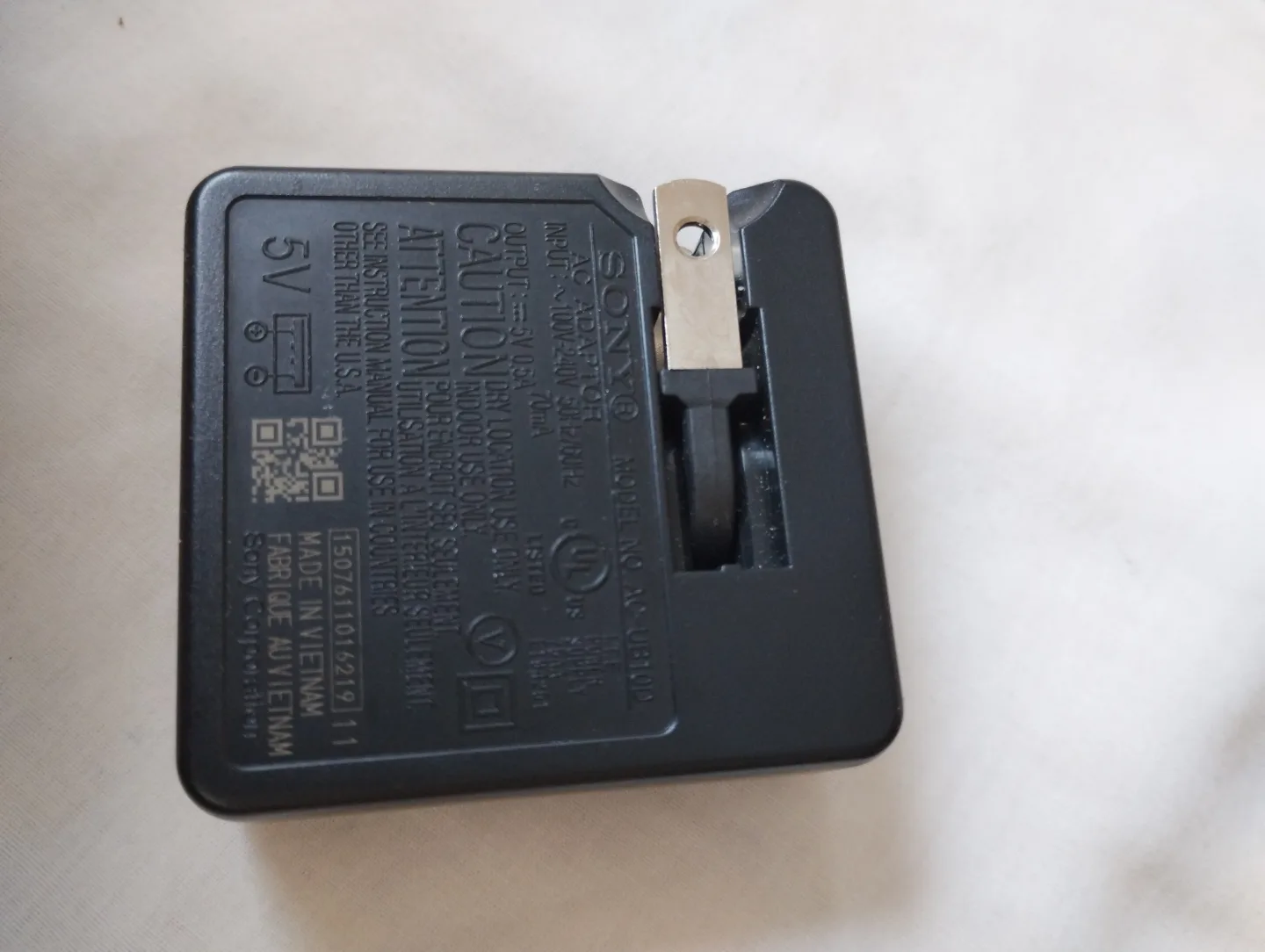 Sony AC Power Adaptor 5V 1A for A5000, maybe other cameras thumbnail