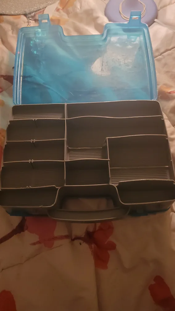 Assorted Soft Plastic Fishing Lures in Tackle Box image indicator(5)