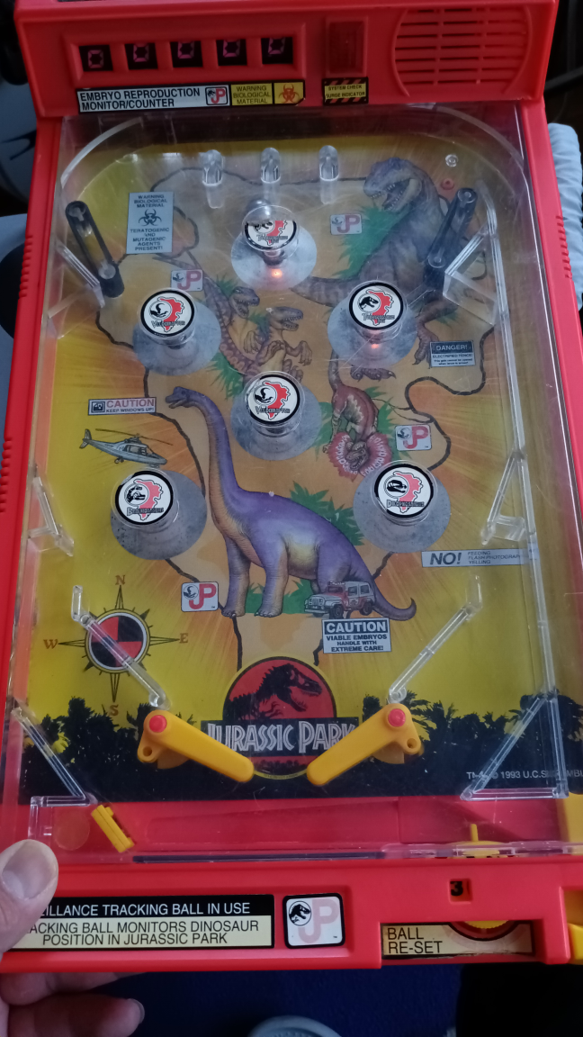 Vintage Jurassic Park Pinball Game