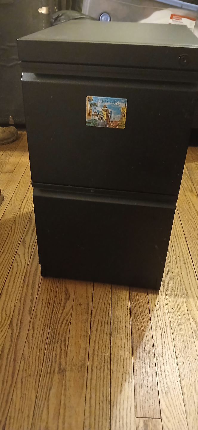 Black 2-Drawer Metal File Cabinet - photo 2