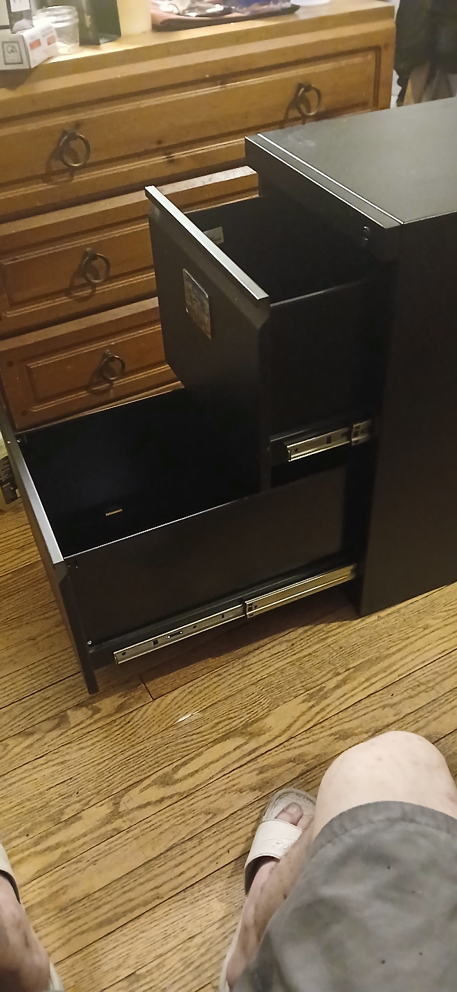 Black 2-Drawer Metal File Cabinet - photo 4