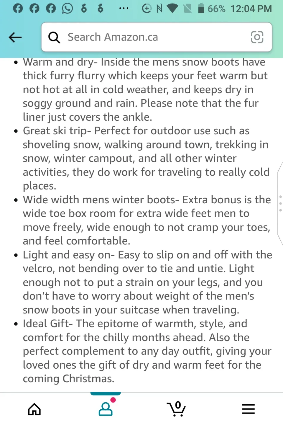 Men's Black Winter Boots with Faux Fur Lining-BNIB image indicator(10)