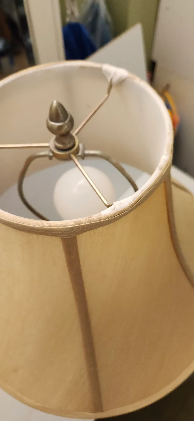 Bronze Table Lamp with Bell Shade. only 10$ firm price image indicator(4)