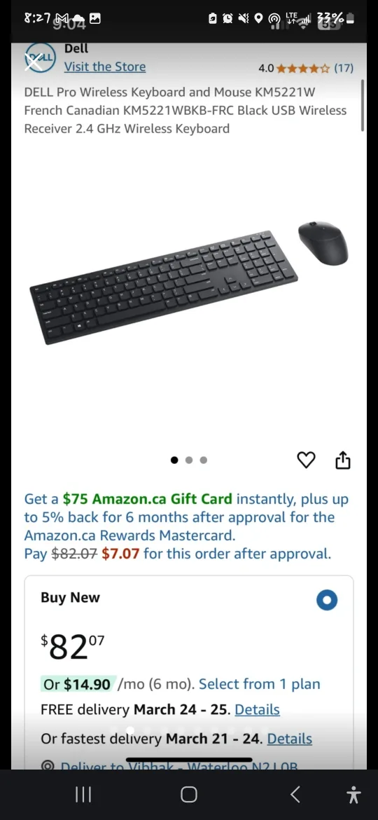 Dell KM5221W Wireless Keyboard and Mouse Combo image indicator(2)