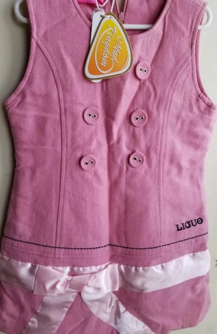 Girls' Pink LIGUO Dress 💚 image indicator(4)