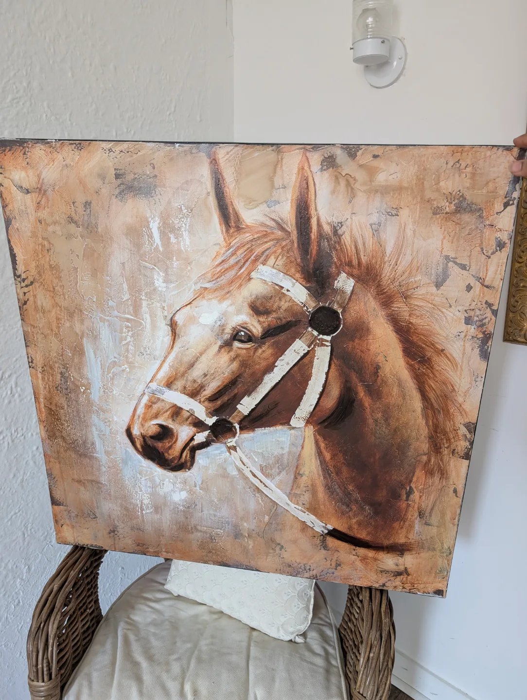 Large Canvas Horse Painting image indicator(5)
