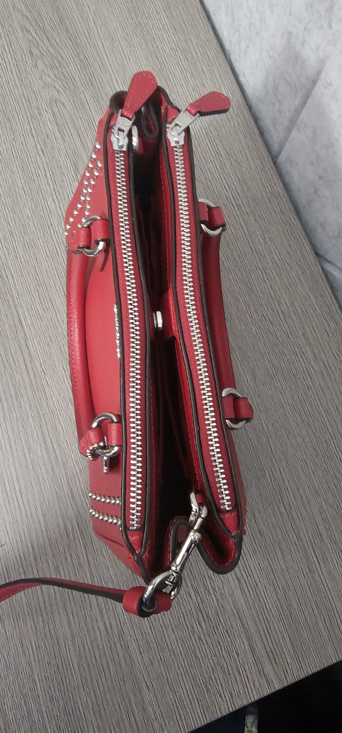 Coach Red Leather Satchel with Studs - photo 5