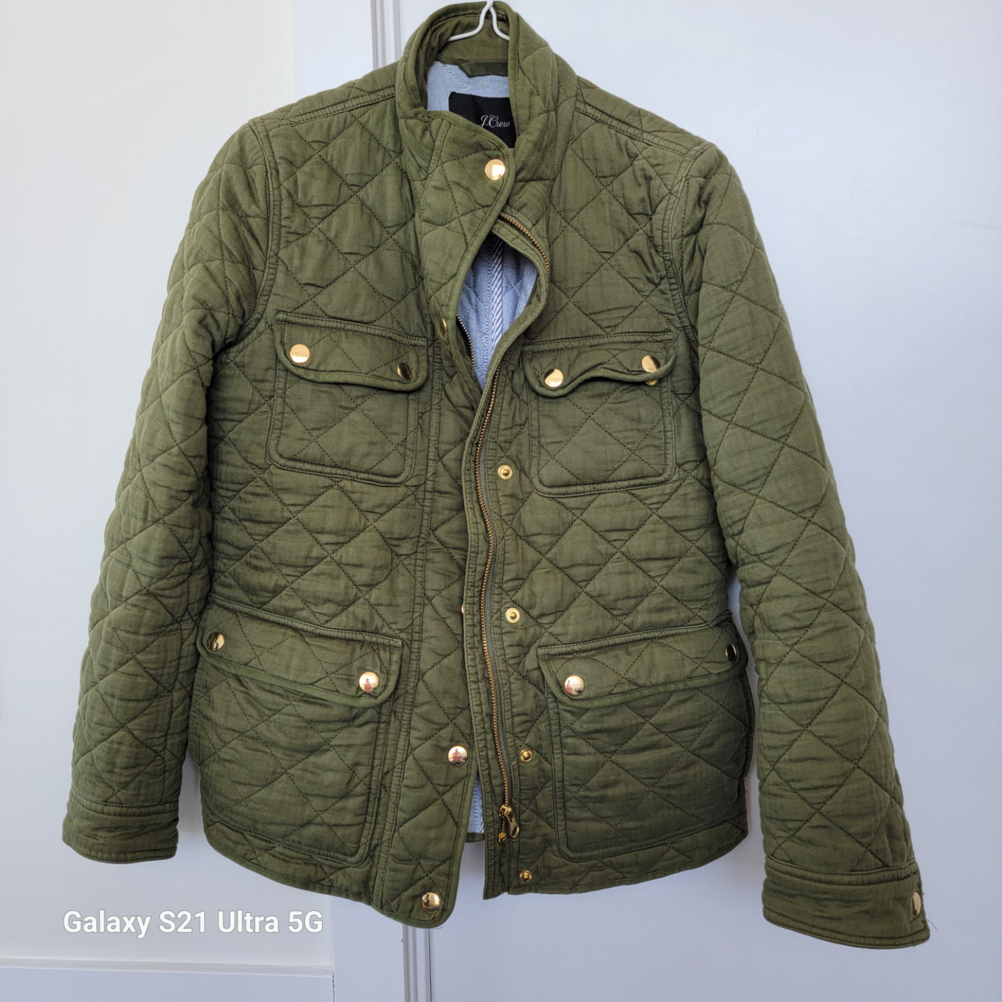 J.Crew Quilted Jacket - Olive Green - XS
