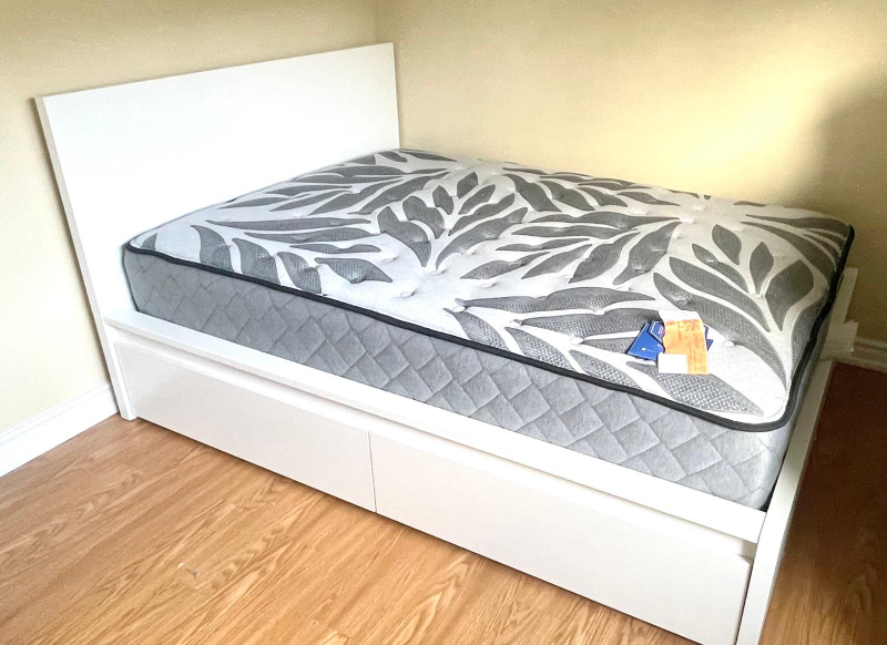 BRAND NEW IKEA MALM White Bed Frame with Storage (no mattress)