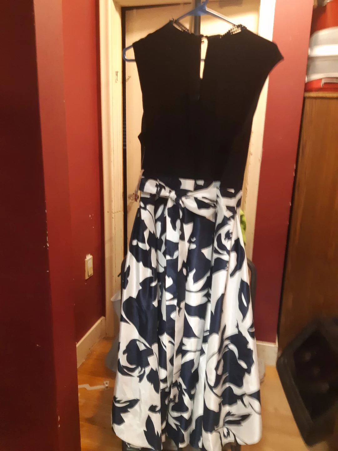 Ignite Evenings Size 18 Navy Blue and White Dress - photo 2