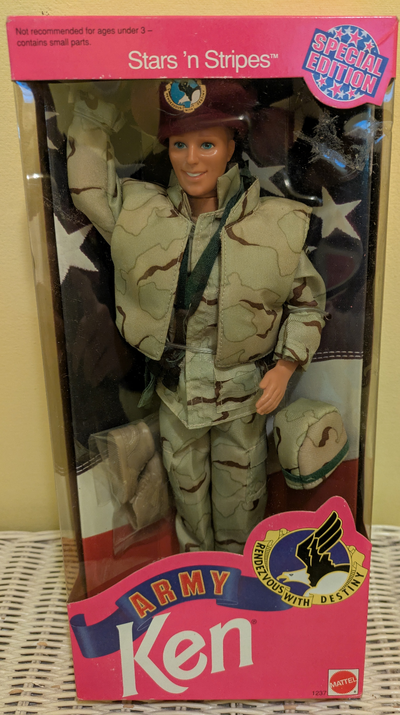 Vintage Mattel Army Ken Doll Stars 'n Stripes Special Edition