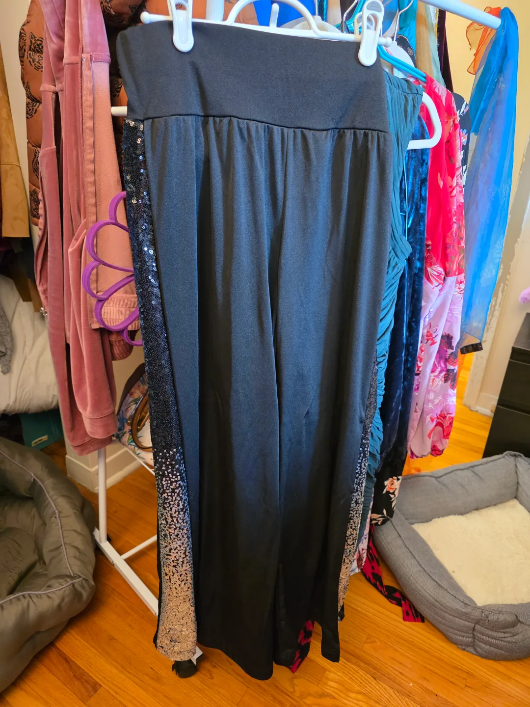 💚Sequined Wide Leg Pants - Size XL thumbnail