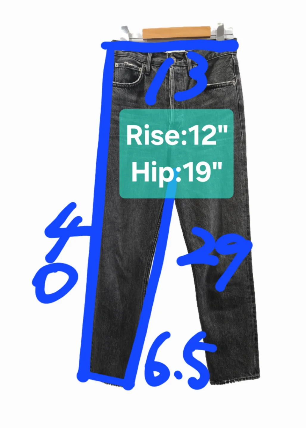 Agolde 90's Pinch Waist High-Rise Straight-Leg Jeans Size 25 image indicator(2)