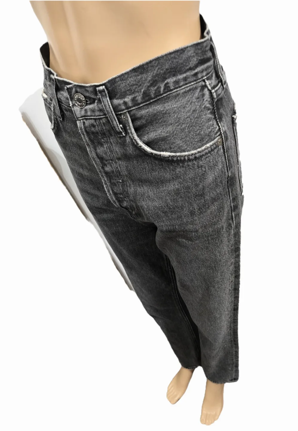 Agolde 90's Pinch Waist High-Rise Straight-Leg Jeans Size 25 image indicator(4)