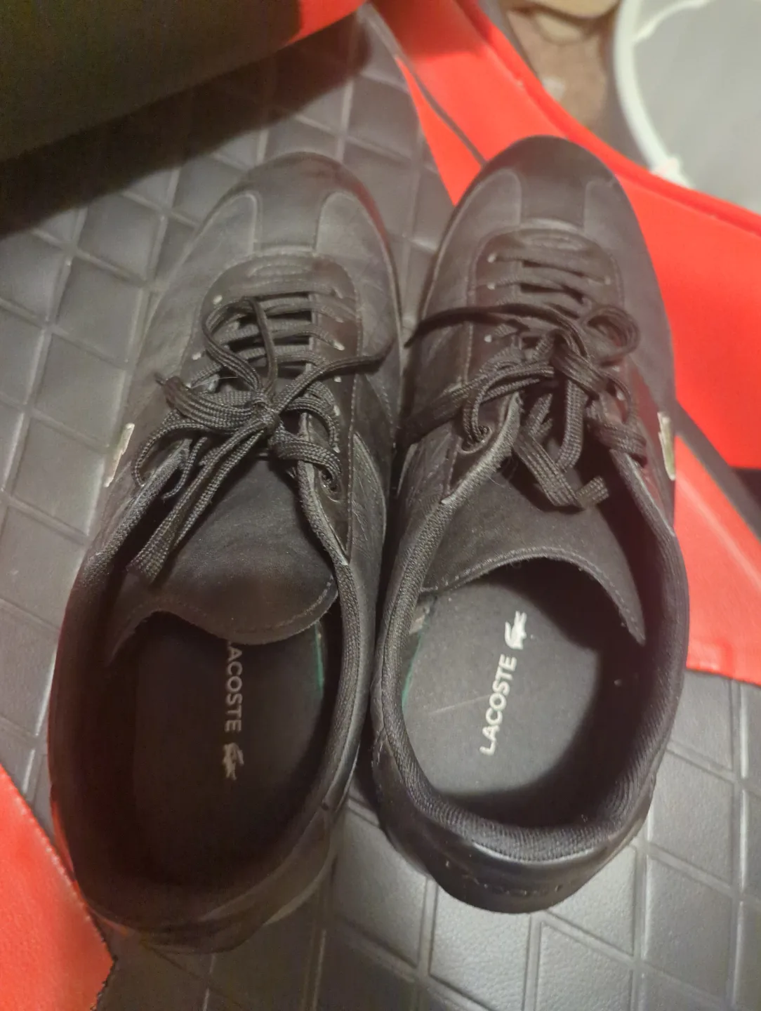 Lacoste Men's Black Leather Sneakers image indicator(6)