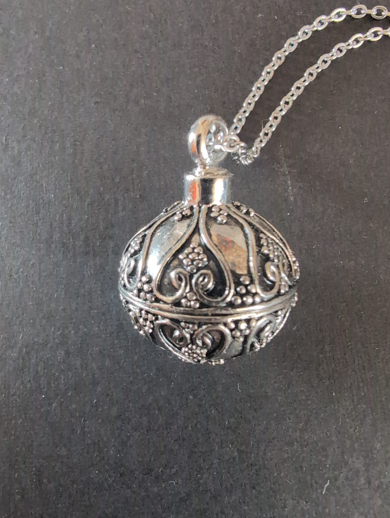 Silver Harmony Ball Necklace (Cremation Ash Necklace) 💚