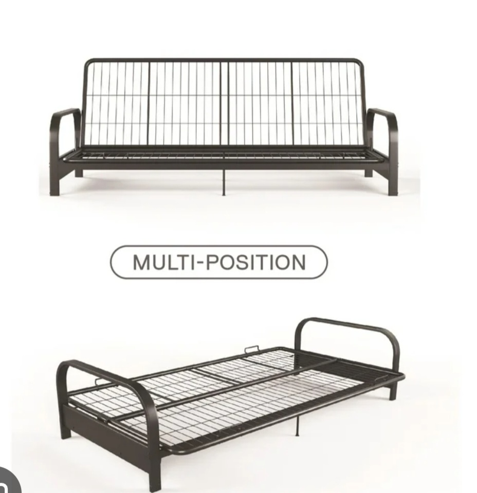 Metal Futon Frame with Mattress - photo 2