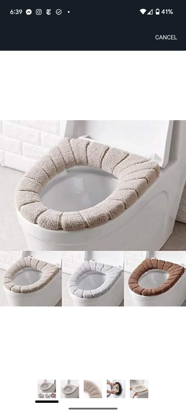 Soft Toilet Seat Cover - Various Colours thumbnail