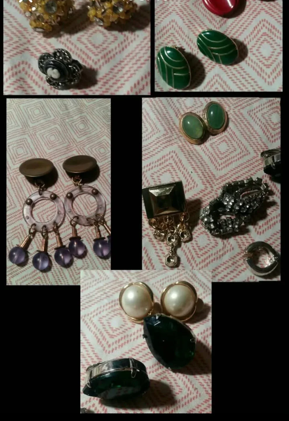 Earrings and Rings Lot Jewelry Costume Random image indicator(10)