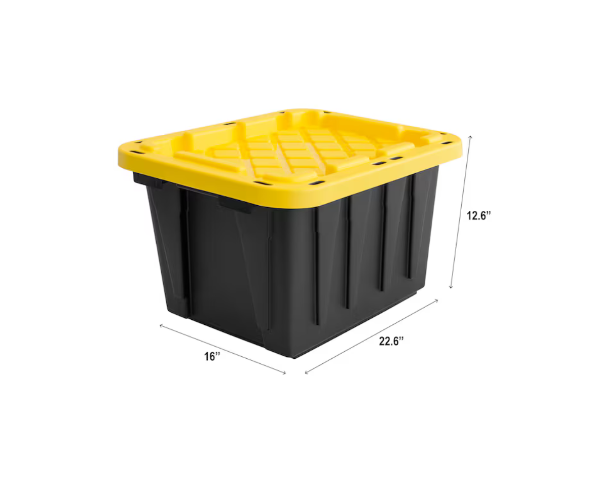 Home Depot HDX 64L/45L Stackable Tough Storage Bin Moving Bin - photo 2