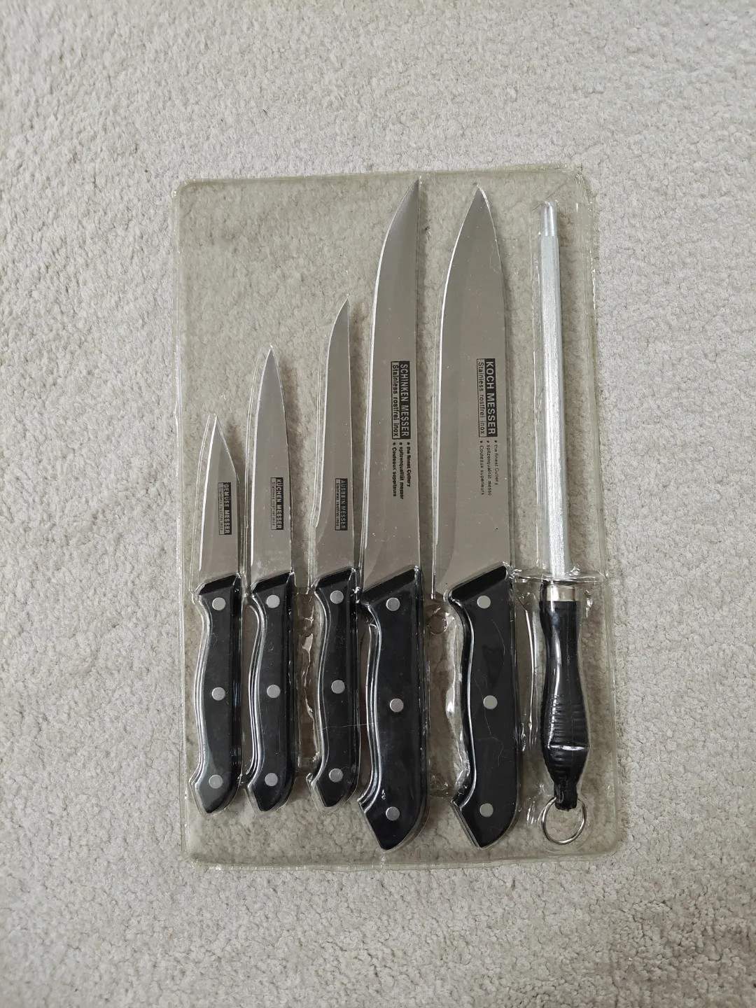6-Piece Kitchen Knife Set with Sharpening Steel thumbnail