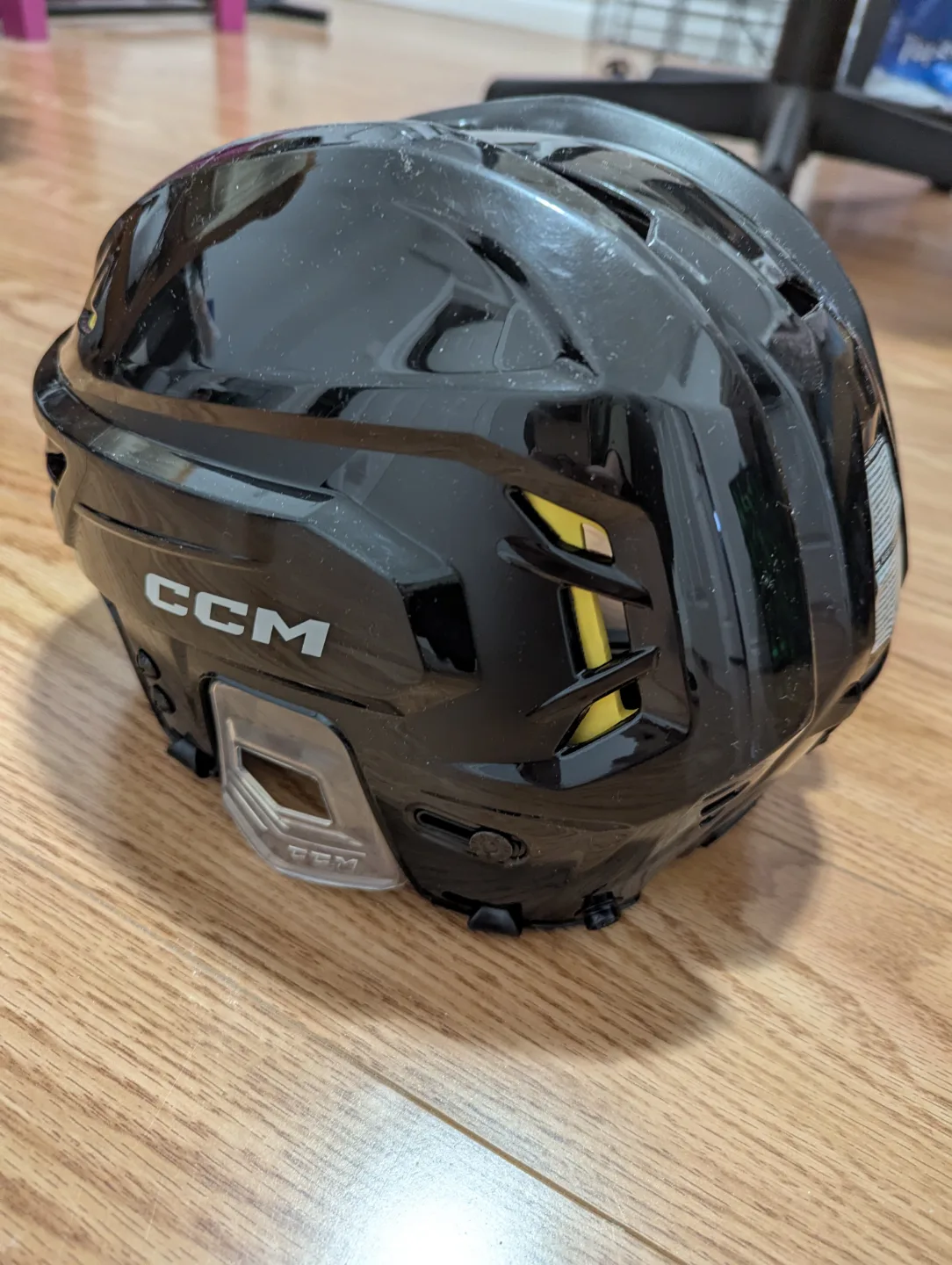 CCM Tacks 120 Hockey Helmet - Black with Yellow Accents image indicator(3)