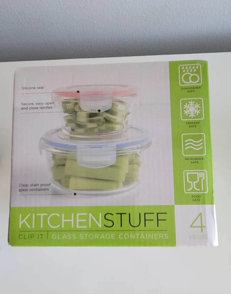 💚 Kitchen Stuff Clip It Glass Storage Containers (4-piece Set) image indicator(6)