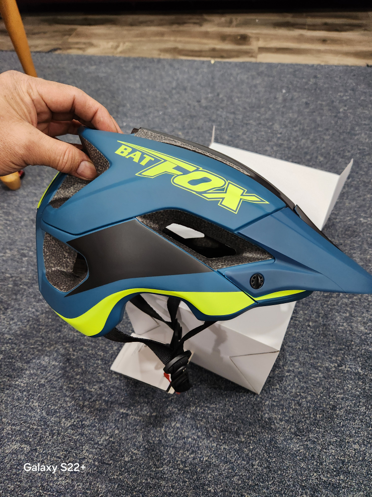 Bat Fox Cycling Helmet - Blue/Black/Lime - photo 3