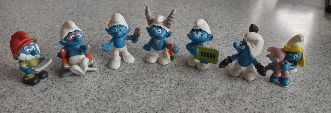 Vintage Smurf Figurines - Collection of 8 (made in Germany) image indicator(2)