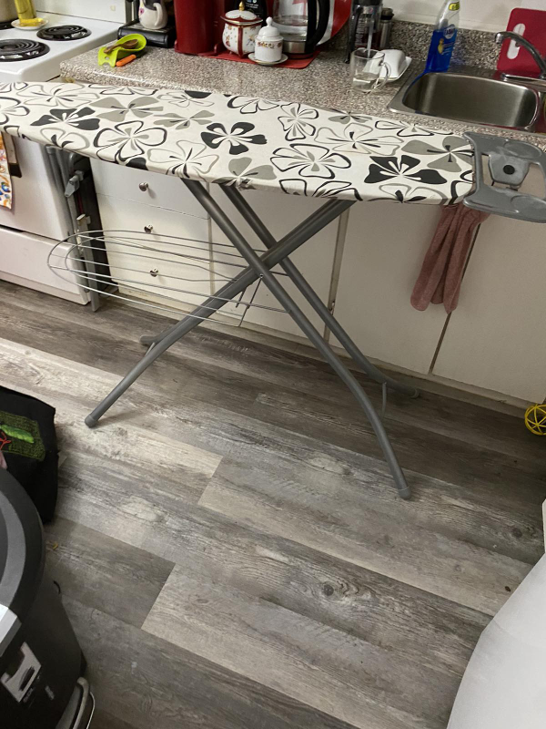 Premium Ironing Board with Metal Frame and Shelf