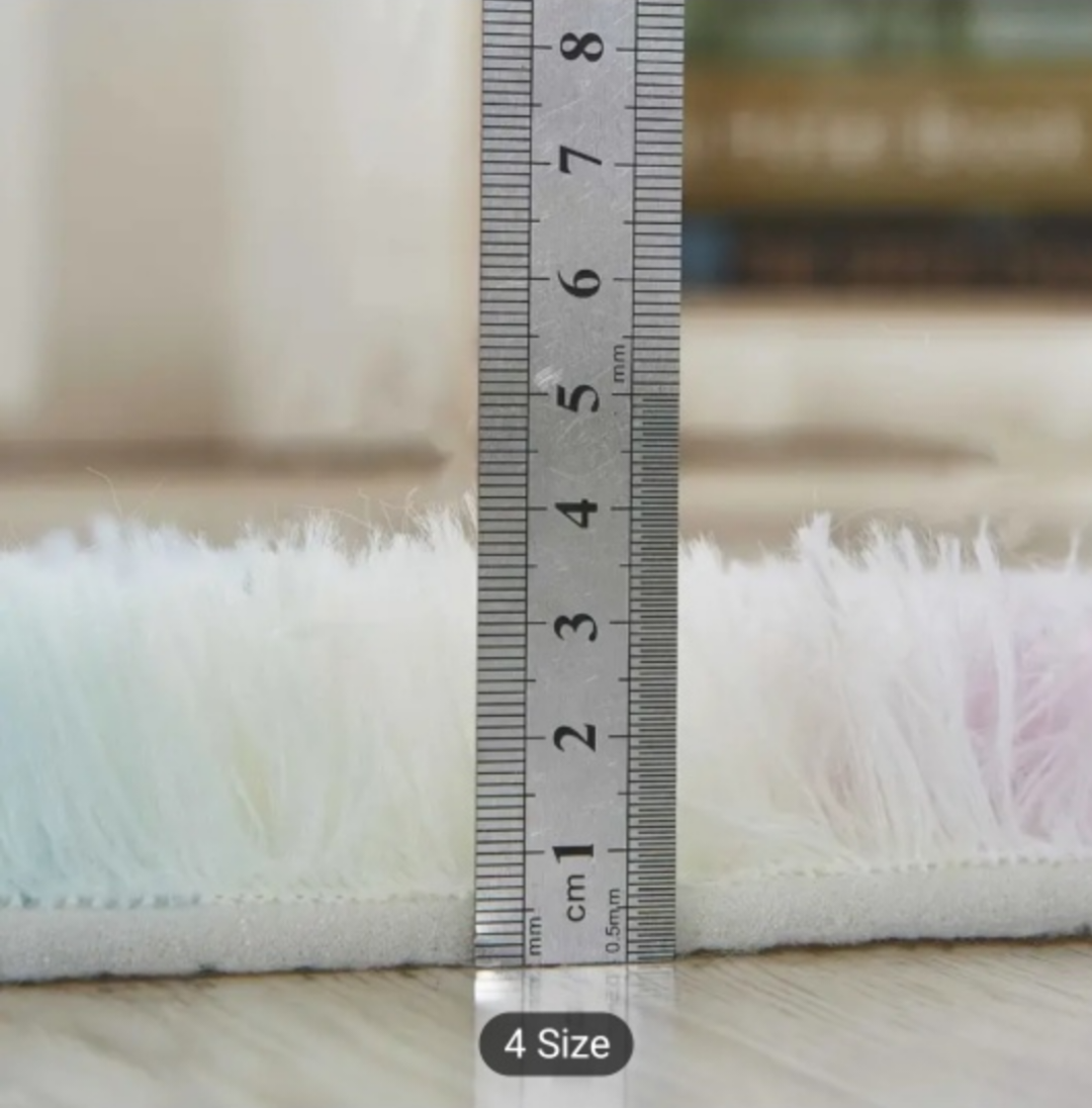 Rainbow Fluffy Rug - 63" x 47" - photo 4