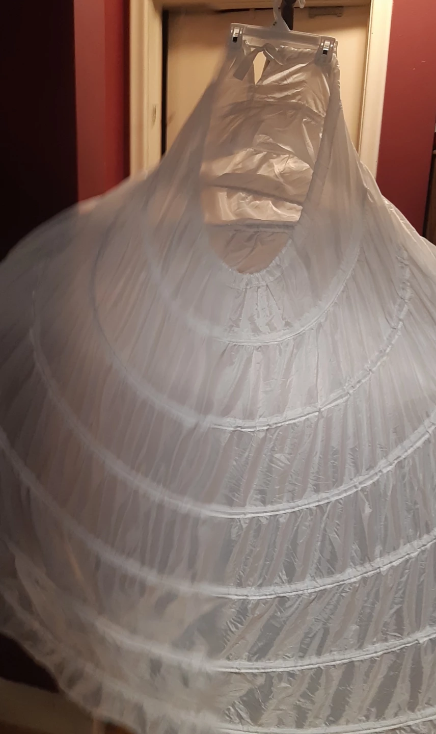 White hoop crinoline