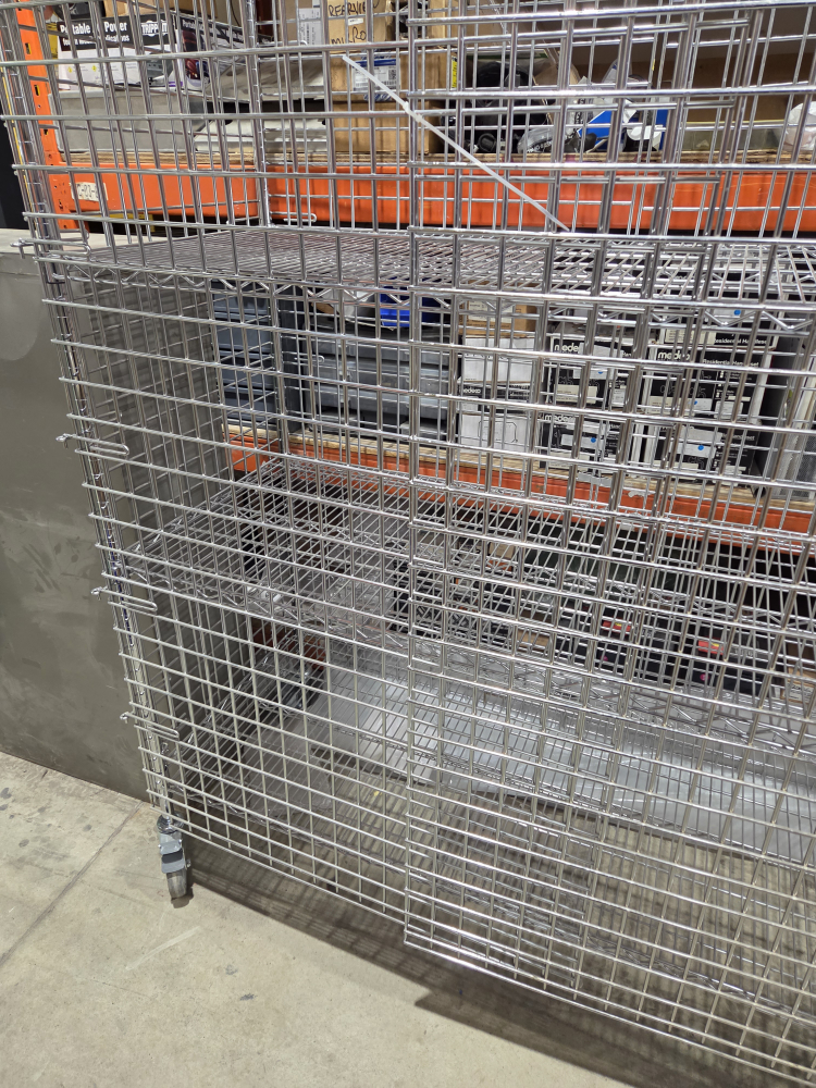 Uline Chrome Wire Mesh Cart with Shelves - photo 2