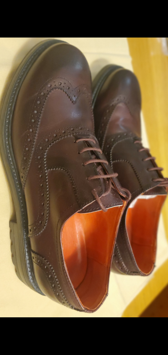 Crockett & Jones Men's Brown Leather Wingtip Oxford Shoes - photo 4