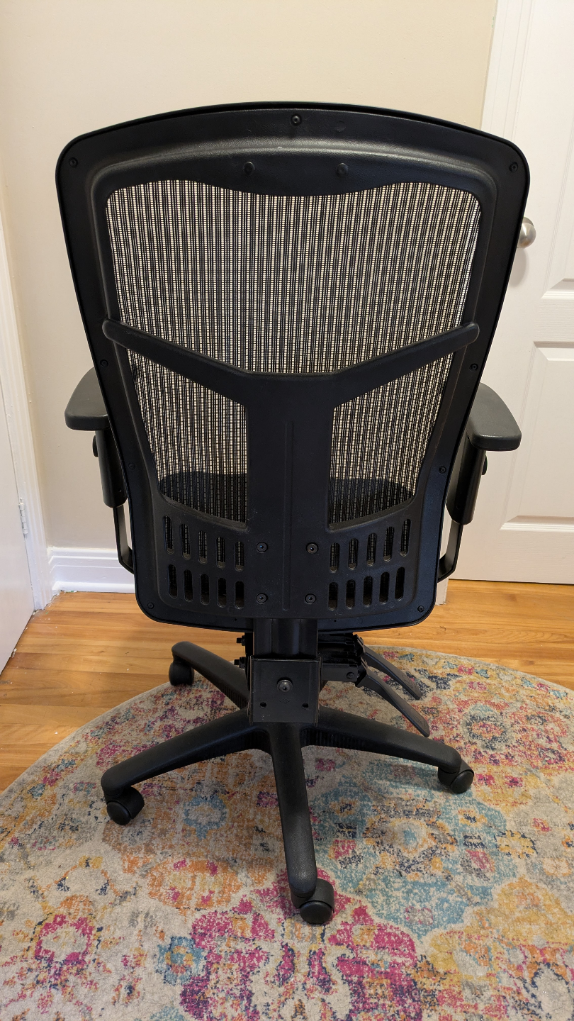 Black Mesh Office Chair with Adjustable Arms - photo 3