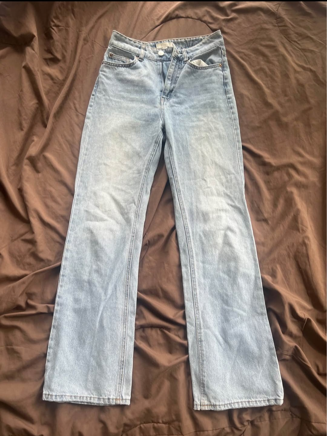 H & M Light Wash Straight Leg Jeans