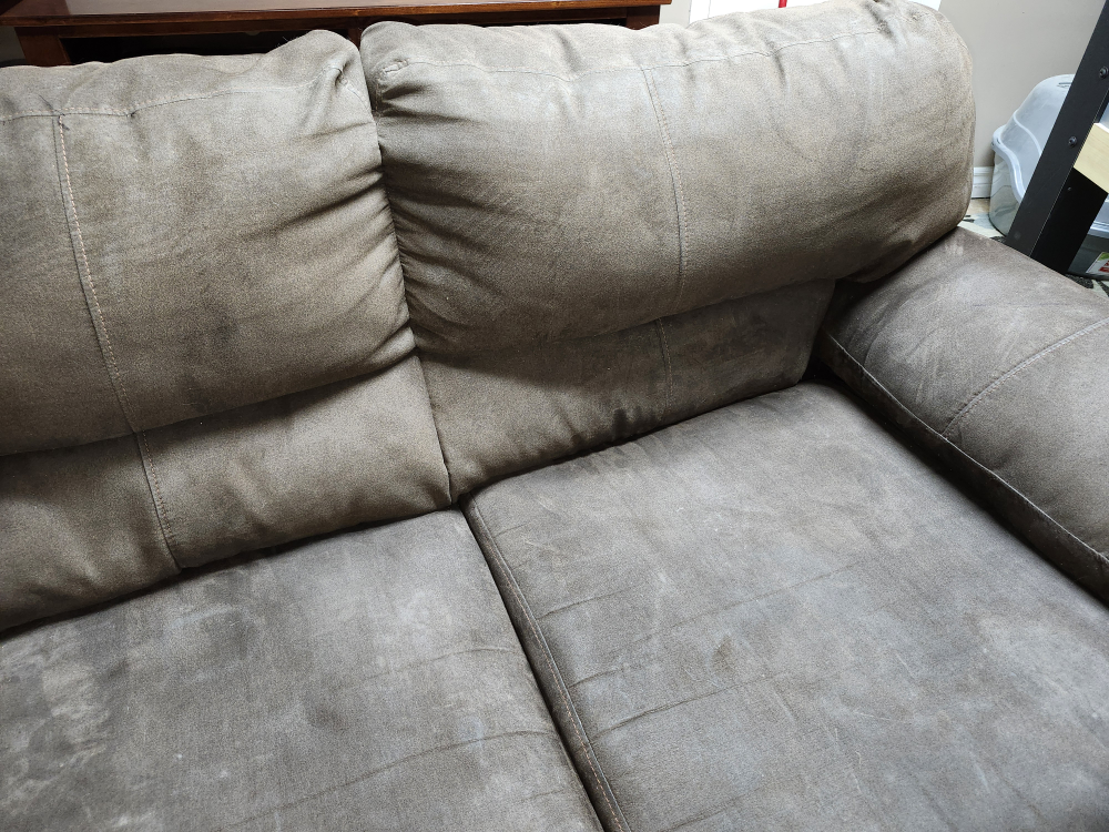 Brown microfiber couch - photo 2