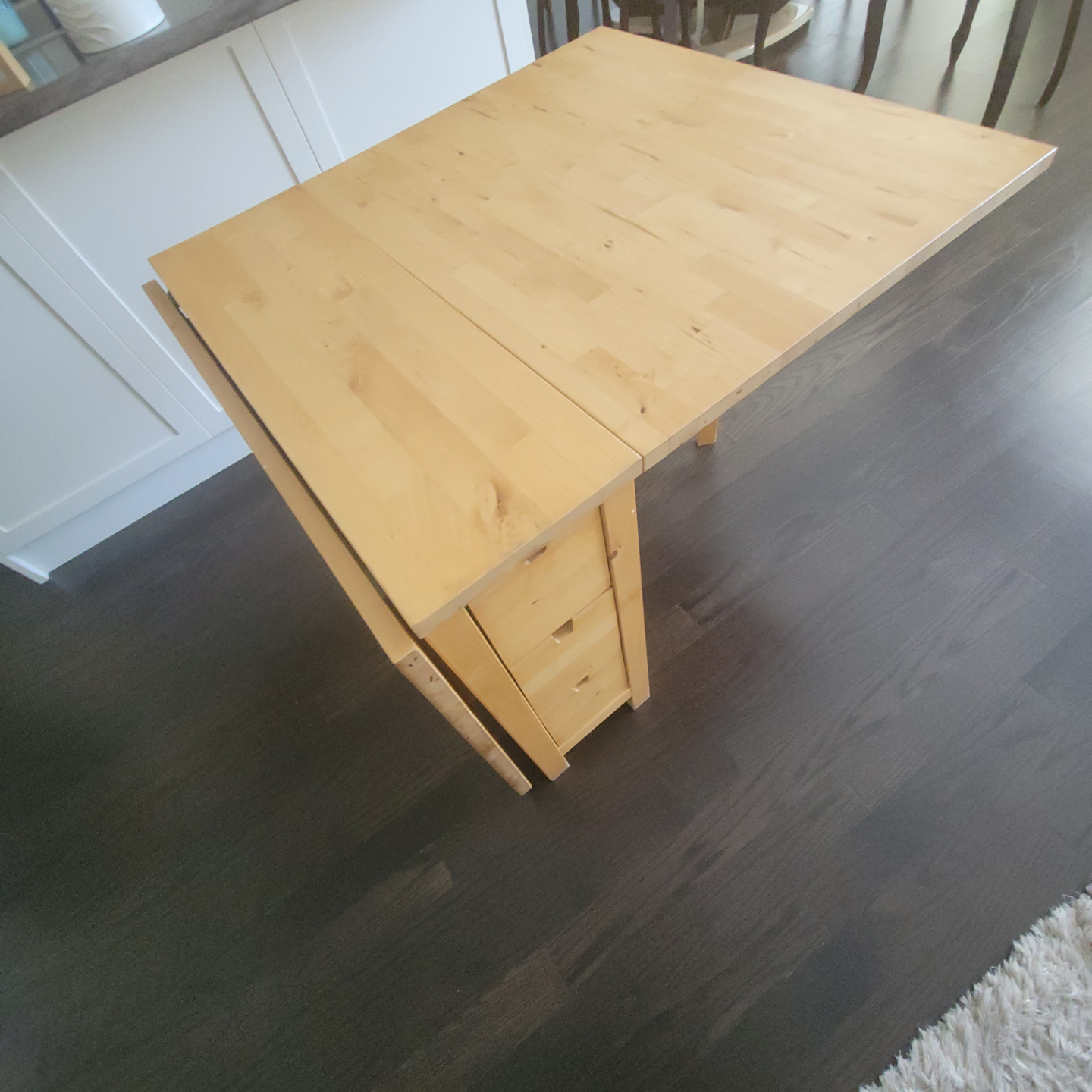 IKEA Drop-Leaf Table with Drawers - photo 4