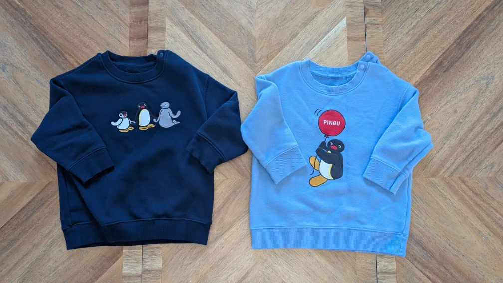 UNIQLO Limited Edition Baby Pingu Sweatshirts (18-24 Months) thumbnail