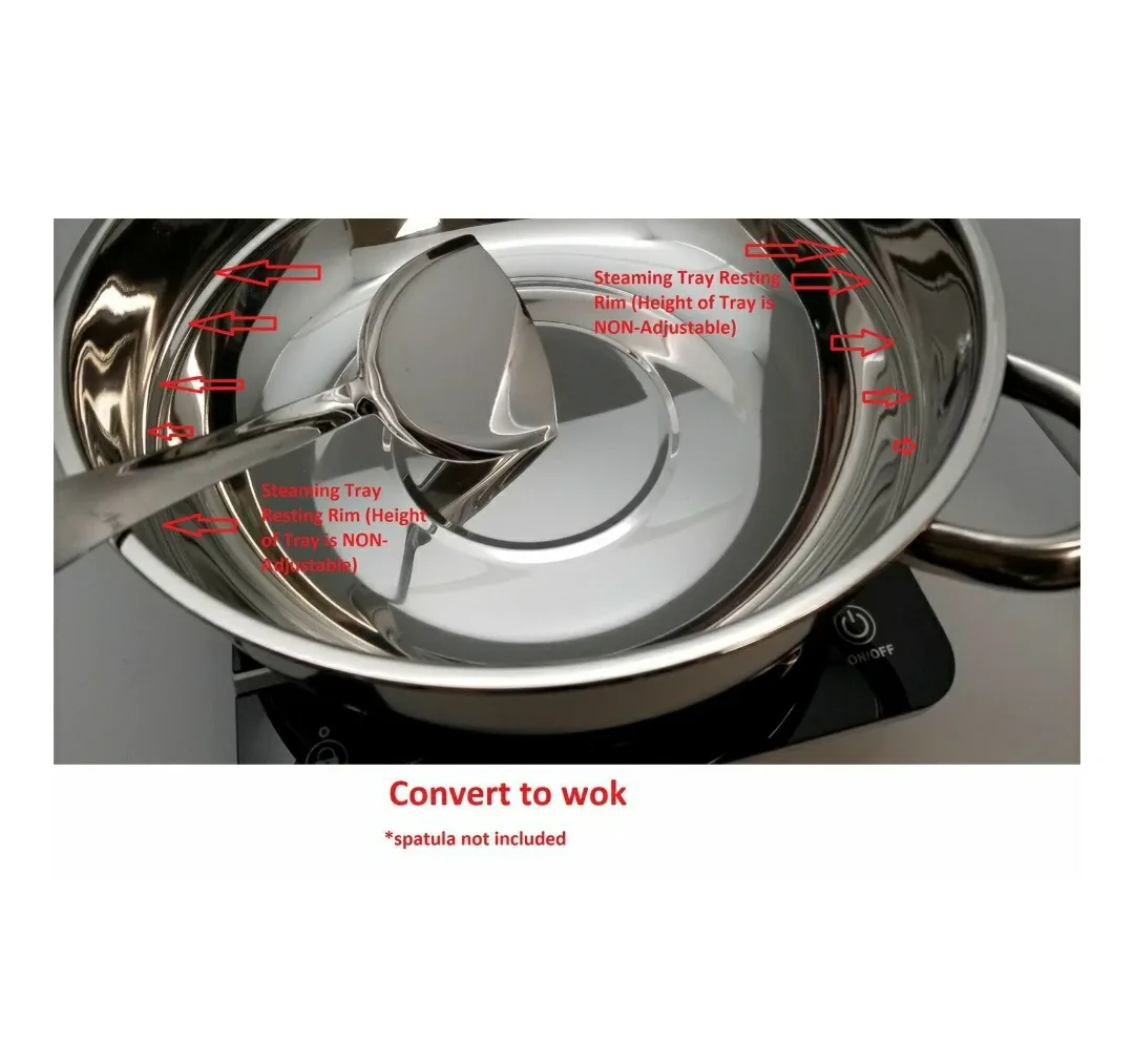 💚 GUC Steamer 34cm Stainless Steel 💚 image indicator(2)