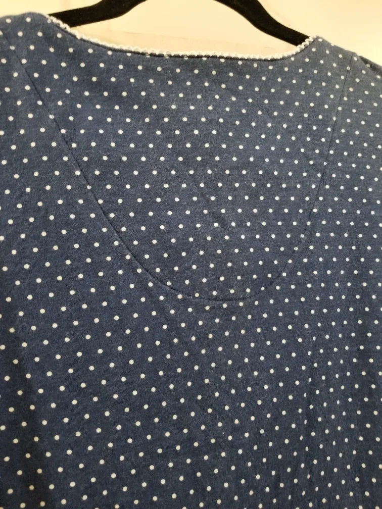Encore Women's Navy Blue Polka Dot Sleepshirt 💚 image indicator(5)