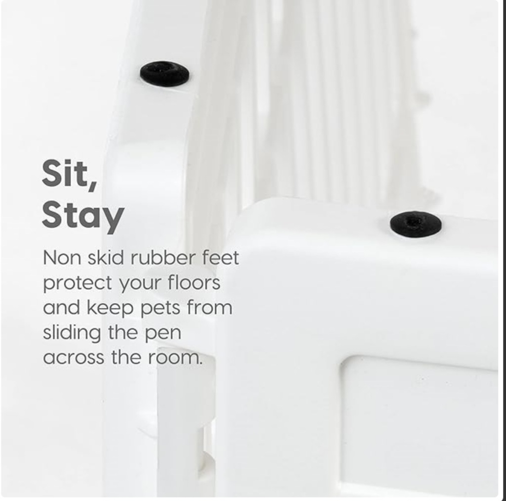 Pet Playpen - White - 4 Panels - Easy Setup - photo 5