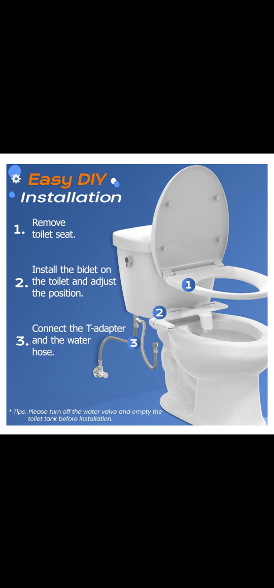 SAMODRA Ultra-Slim Bidet Toilet Attachment