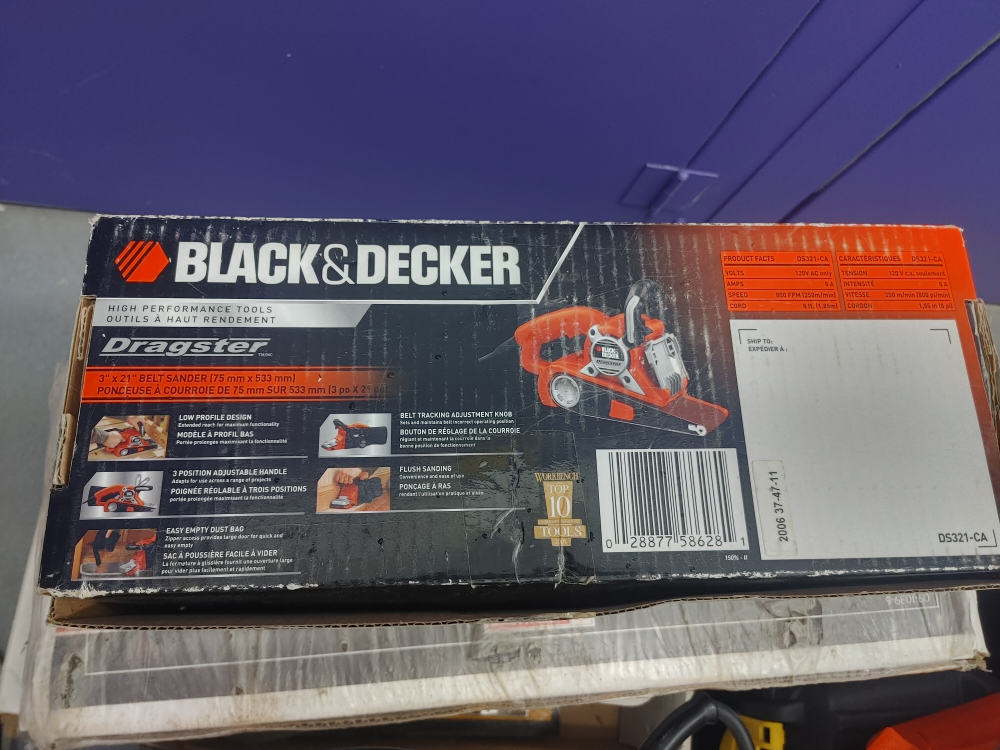 Black & Decker Dragster Belt Sander & Dewalt Circular Saw - photo 2